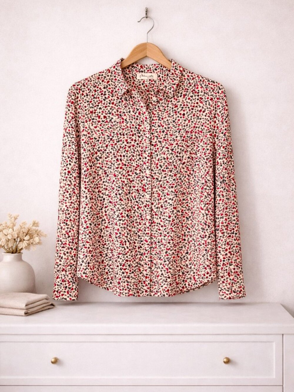 Philosophy Floral Button Down Blouse Long Sleeve Collared Career Top Women’s M